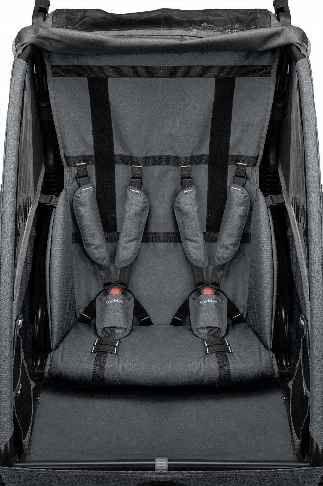 Qeridoo Qupa 2 Grey Double Trailer Bicycle Stroller Manufacturer code Q-QUP2-23-GR