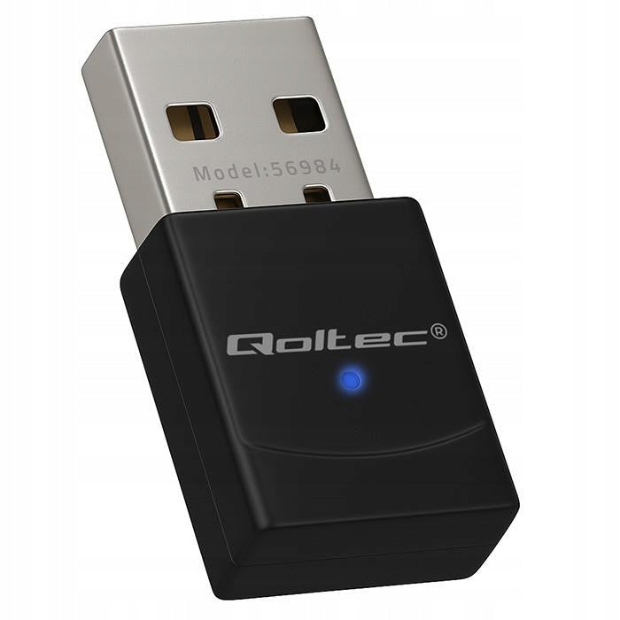 Qoltec 56984 AX USB Bluetooth 5.4 900 Mb/s Wi-Fi 6 Mini Wi-Fi Adapter Manufacturer code 56984