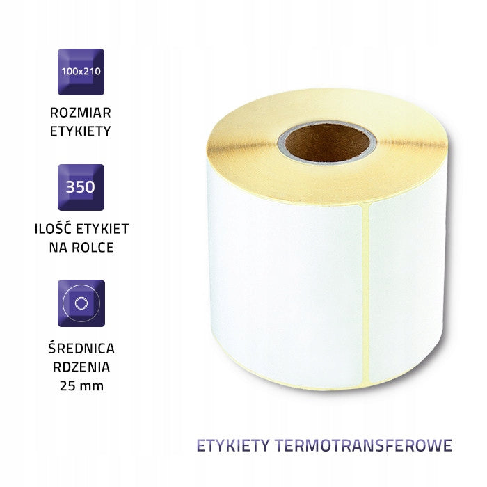 Qoltec Thermal Transfer Labels 100 x 210 | 350 labels Manufacturer code 5901878518817