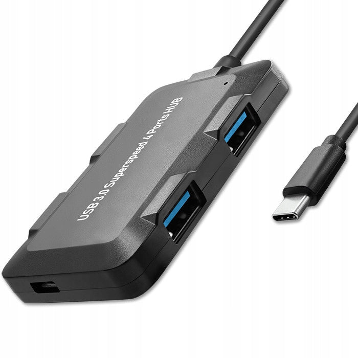 Qoltec USB-C 3.1 Hub Adapter 5-in-1 | 4x USB 3.0 Ports | Micro USB Port