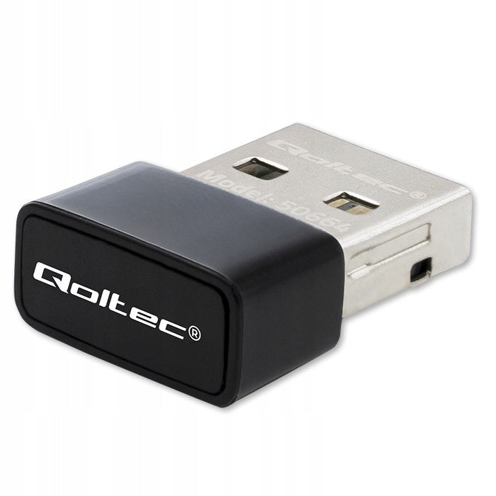 Qoltec Wi-Fi Adapter USB Mini 802.11ac 650Mbps 50664 Interface USB