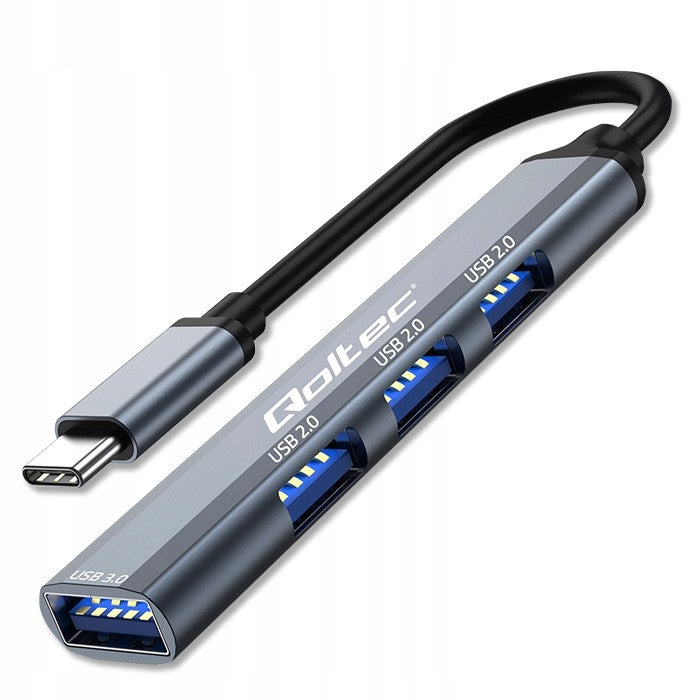 Qoltec hub adapter USB-C 3.1 4in1 Usb 3.0 3x Usb