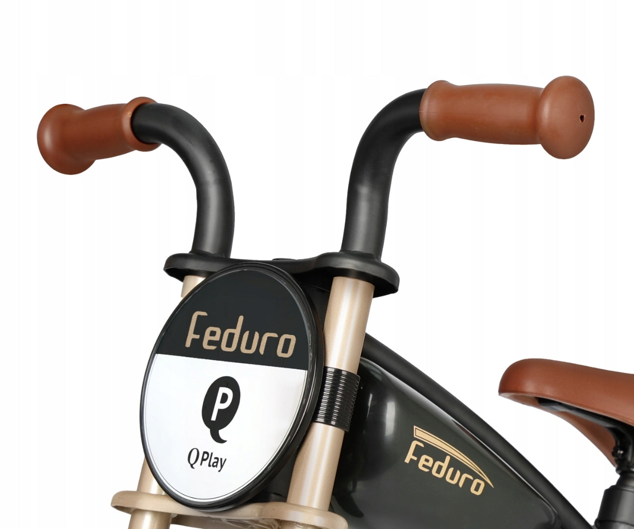 Qplay Feduro Black-Golden Balance Bike Maximum kid's weight 30 kg
