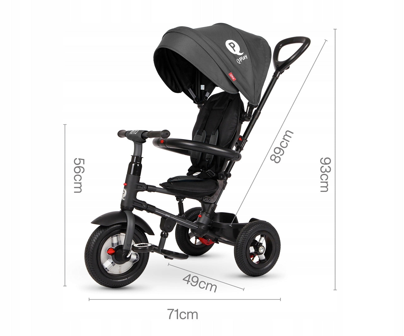 Dreirad Qplay, schwarz 