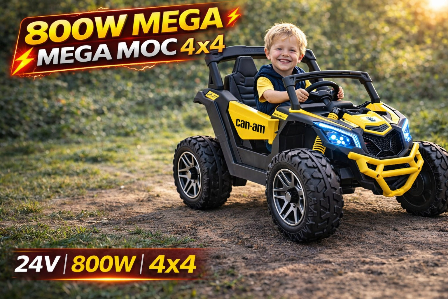 Quad Battery Pack for Kids Electric Buggy CAN AM MAVERIC 24V 4x4 800W Packaging status original
