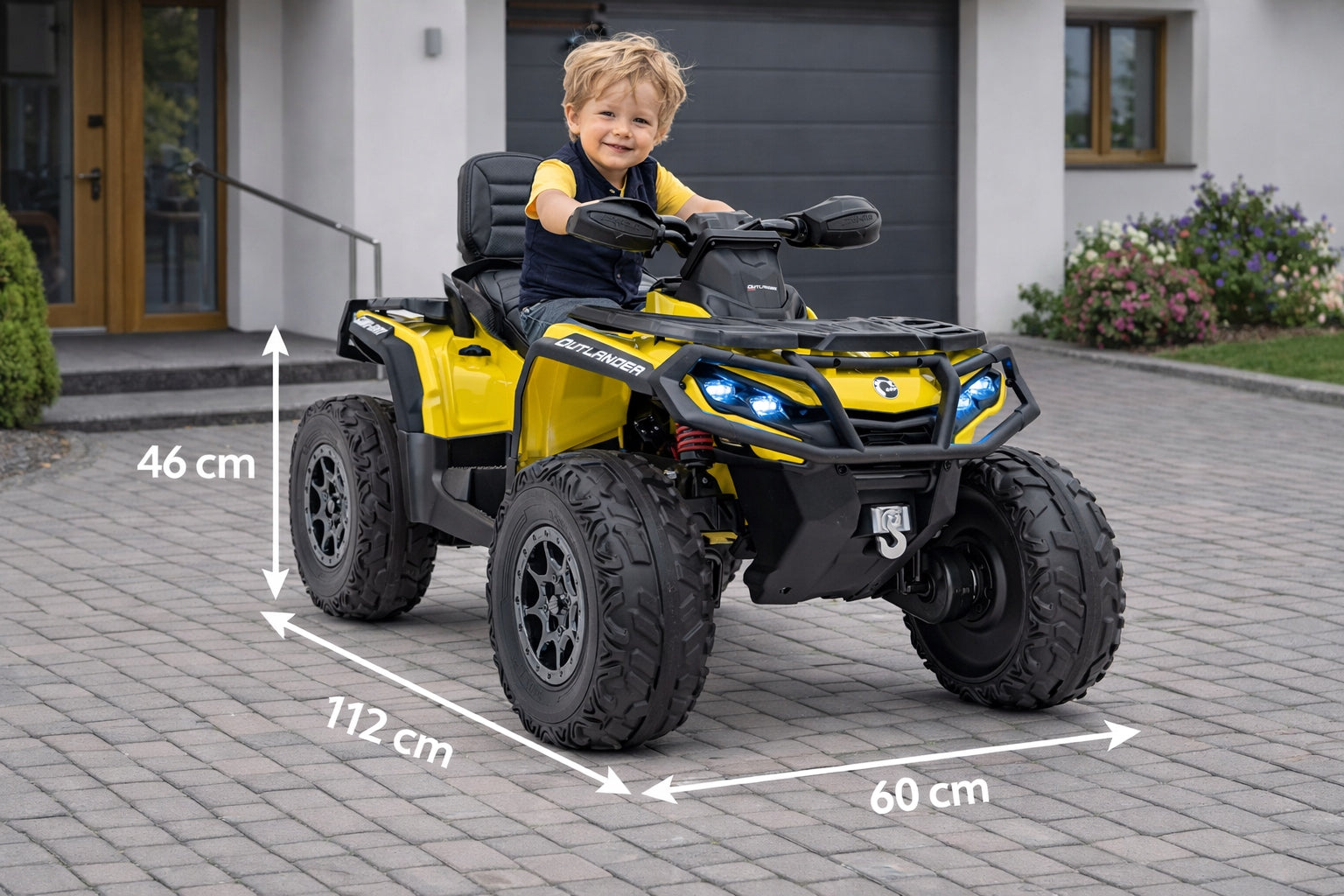 Quad Electric Auto Battery Operated CAN AM OUTLANDER 4x4 24v Mega Power 800W Packaging status original
