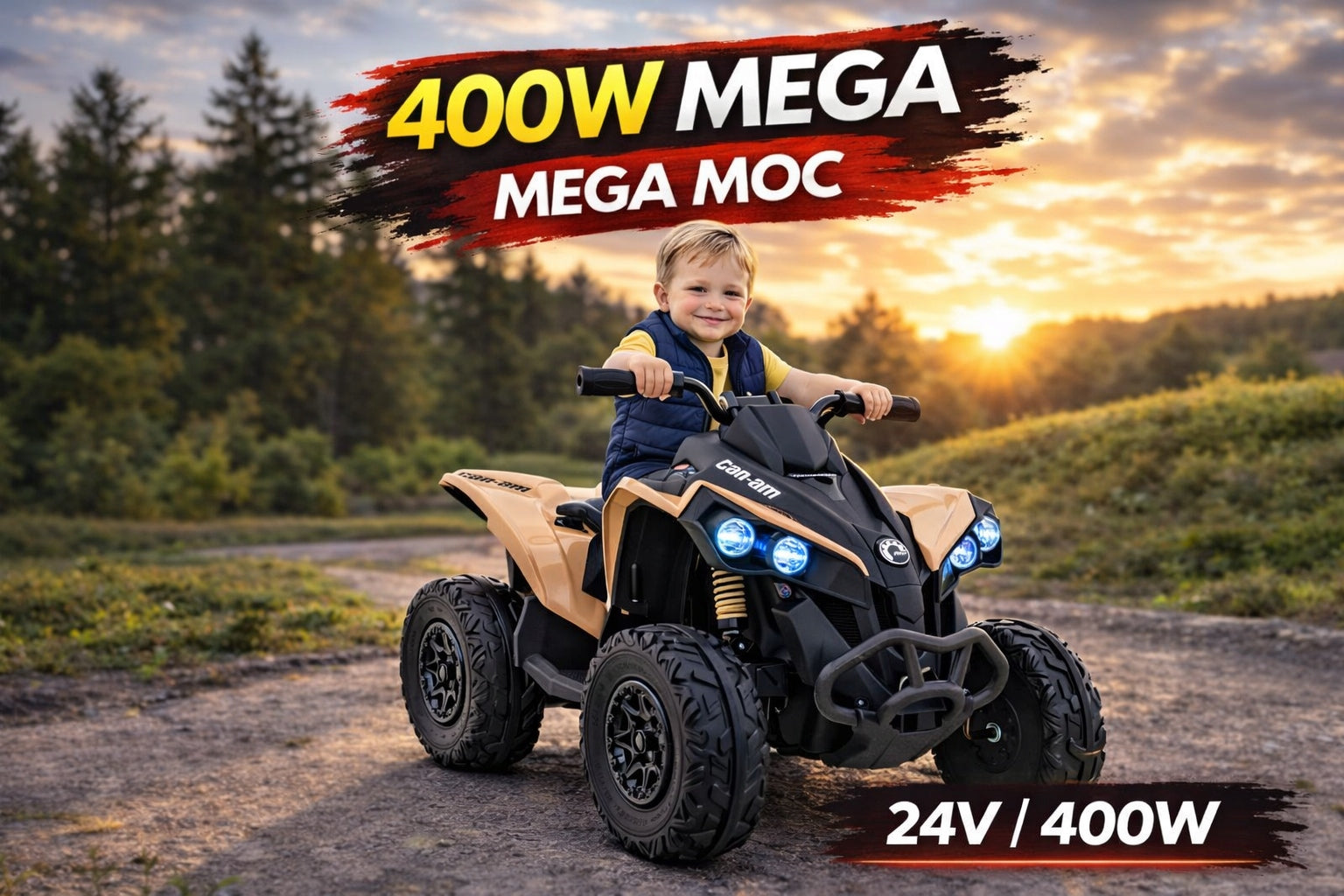 Quad Electric Kids Auto Battery Operated CAN AM RENEGADE 24v 400W Packaging status original