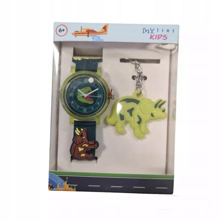 Quartz Watch for Kids With Dinosaur Keychain