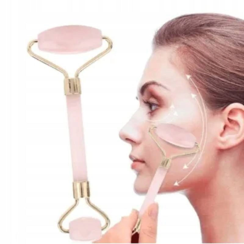 Quartz massage roller, double-sided face roller