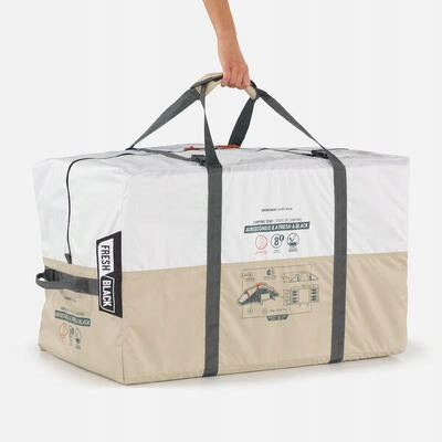 Quechua Camping Tent 8-Person Inflatable, Air Seconds 8.4 F&B, Beige Model 4557078