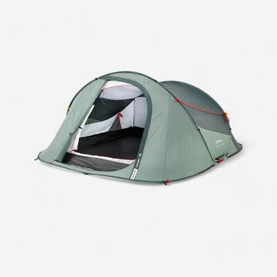 Quechua Hiking Camping Tent 2 Seconds 3-Person Green