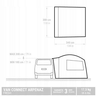 Quechua Vestibule - Van Connect Air Second Fresh - for 6 people Packaging status original
