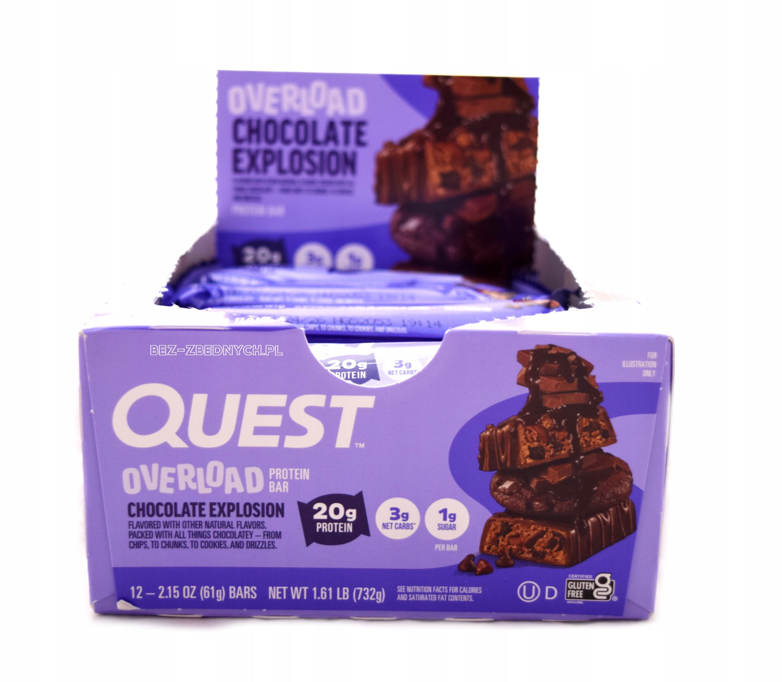 Quest Nutrition Overload Protein Bar 61g WPI MPI HIGH PROTEIN BAR