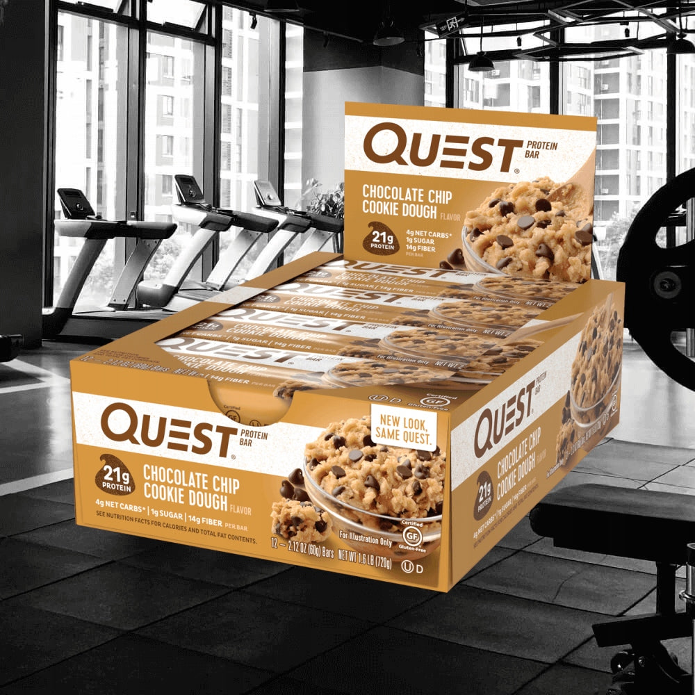 Quest Nutrition Quest Bars (12x60g) Chocolate Chip Cookie Dough Expiration date at least 3 months from the date of purchase