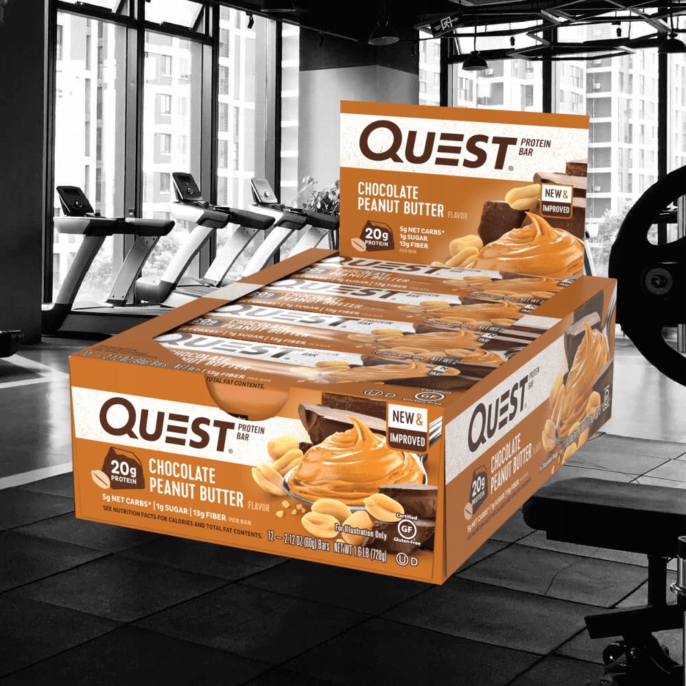 Quest Protein Bars 12x60g Chocolate Peanut Butter Expiration date at least 1 month from the date of purchase