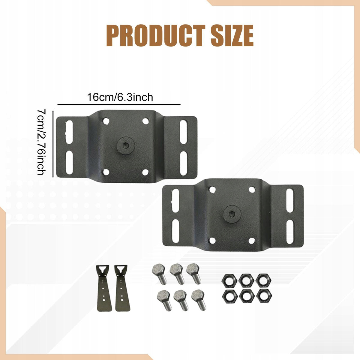 Quick Release Awning Brackets Vehicle Accessories Hardware Style B Packaging status original