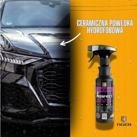 Quick detailer Ceramic lacquer polisher 500 ml + Seamless microfiber Packaging status original