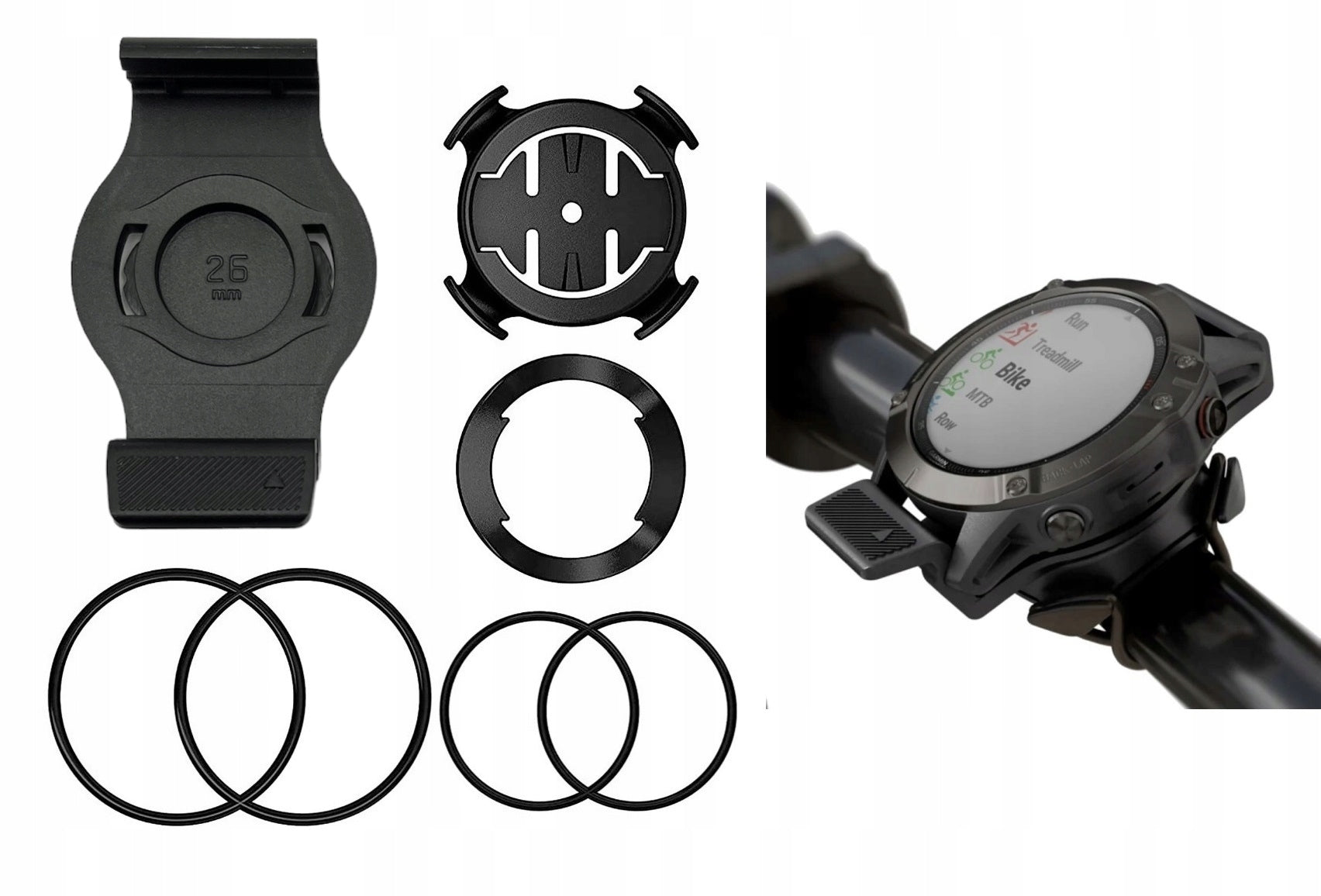 QuickFit 26mm Bike Holder 90st Rotating for GARMIN Fenix 6 7