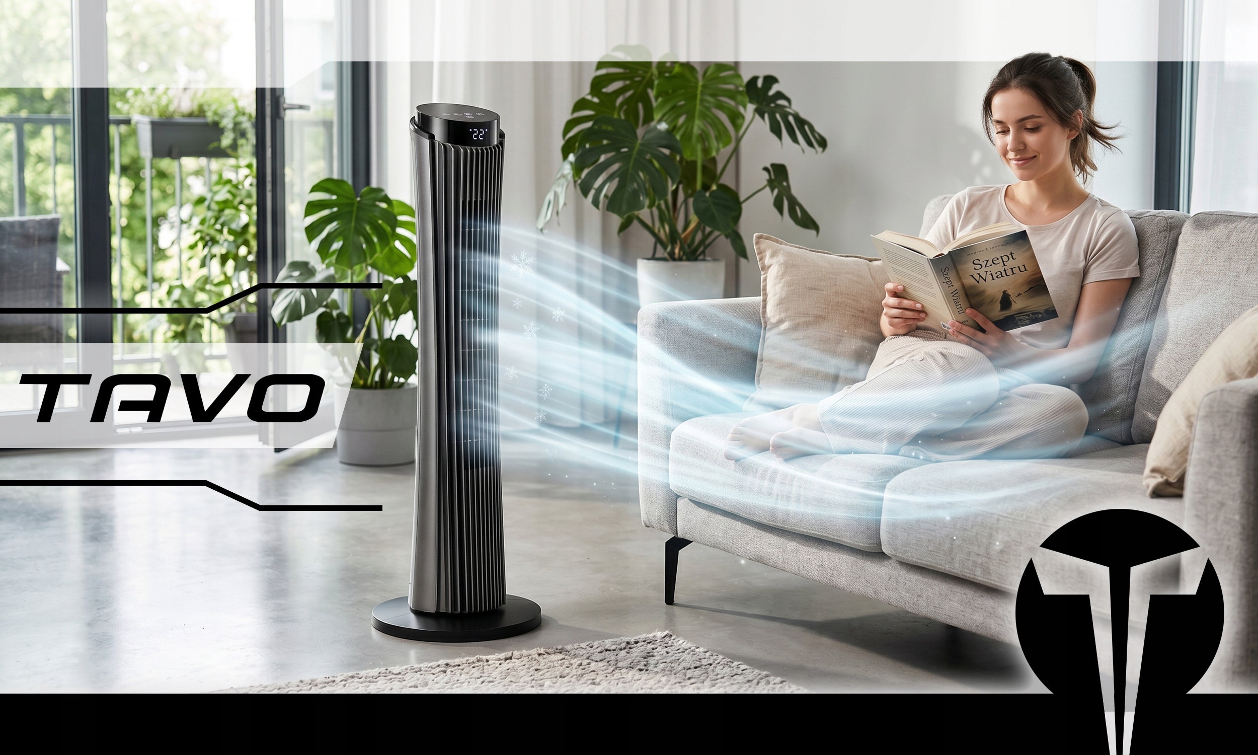 Quiet Column Fan Ionization 25db Remote Control Windmill Standing Aroma Manufacturer code WENTYLATOR CICHY STOJĄCY REGULOWANY MOCNY