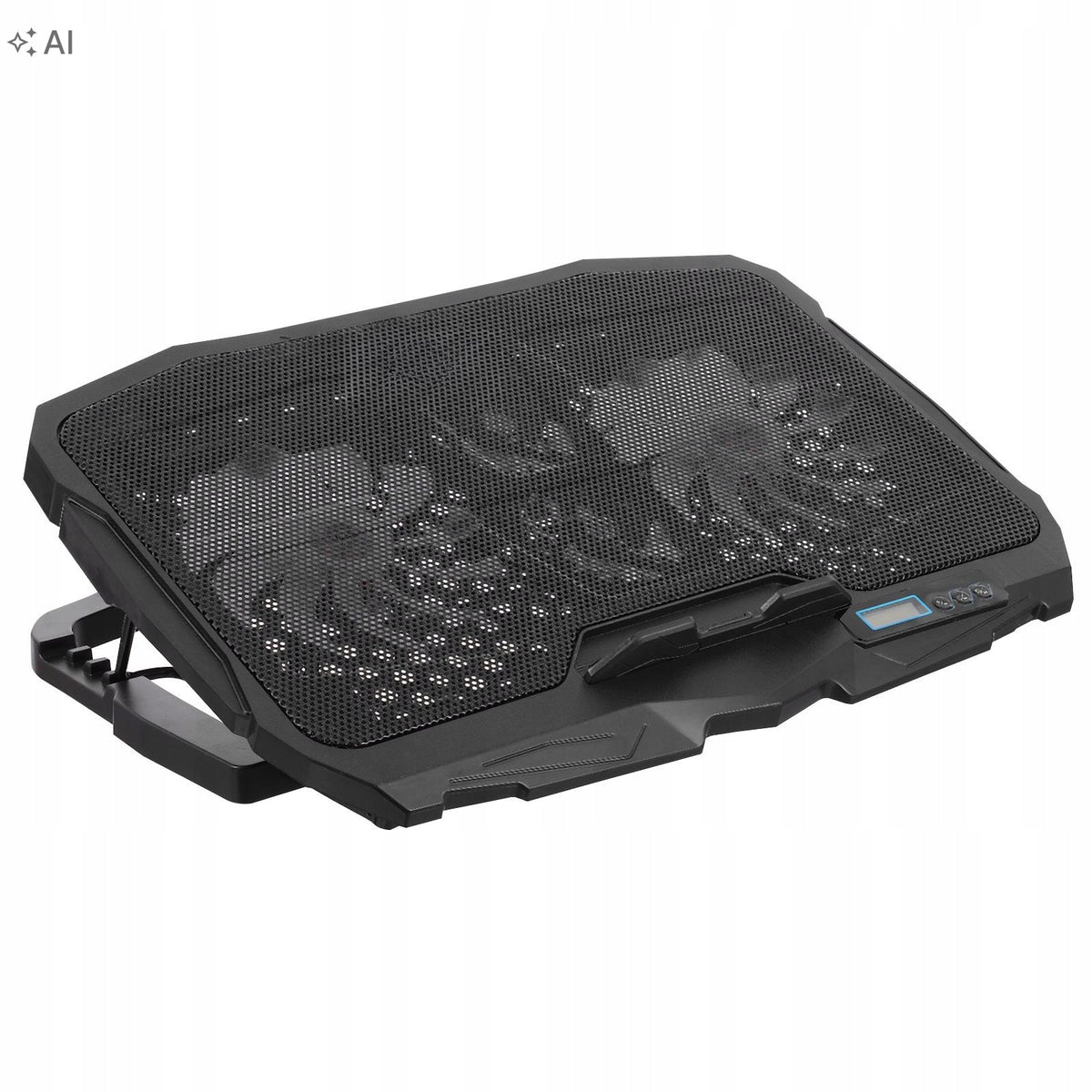 Quiet Laptop Cooling Pad with Metal Mesh and Multi-Angle Speed Adjustment