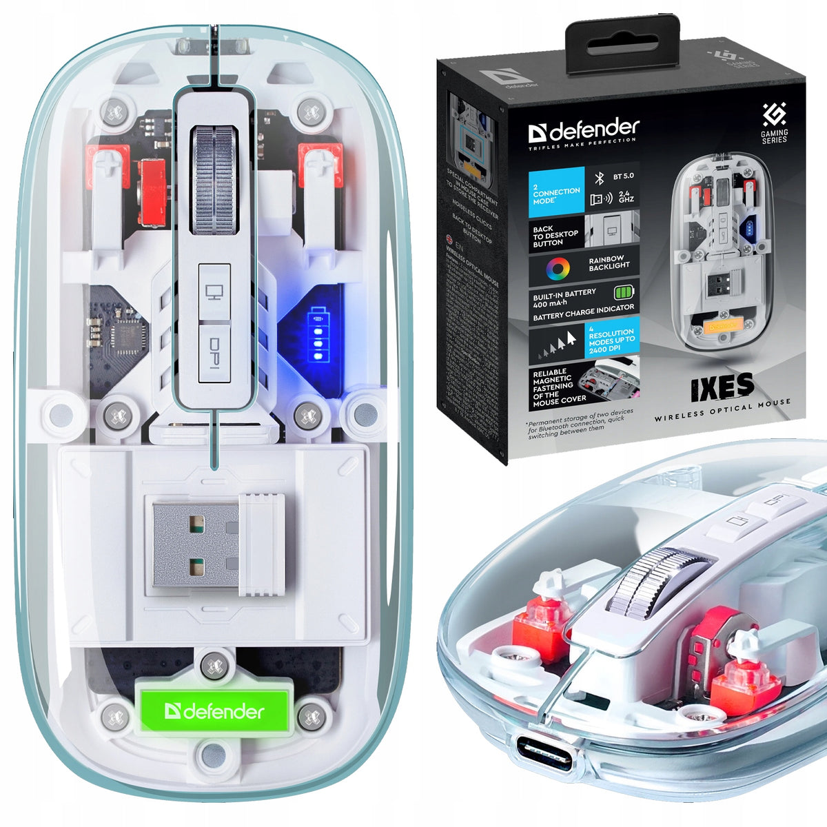 Quiet Mouse Bluetooth Mouse Wireless Flat Rechargeable Silent Click EAN (GTIN) 4745090825008