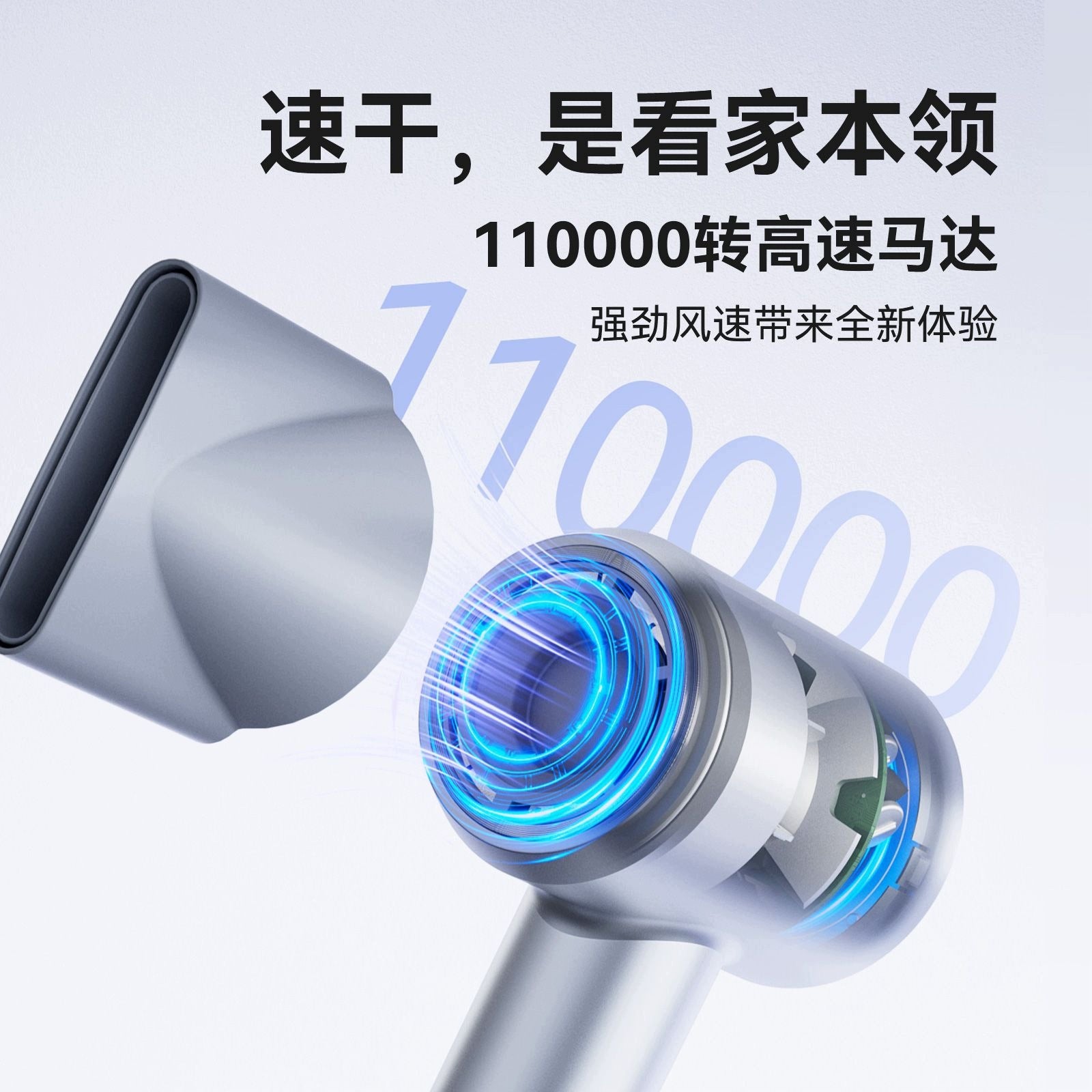 Quiet hair dryer with ionization and constant temperature Model 1