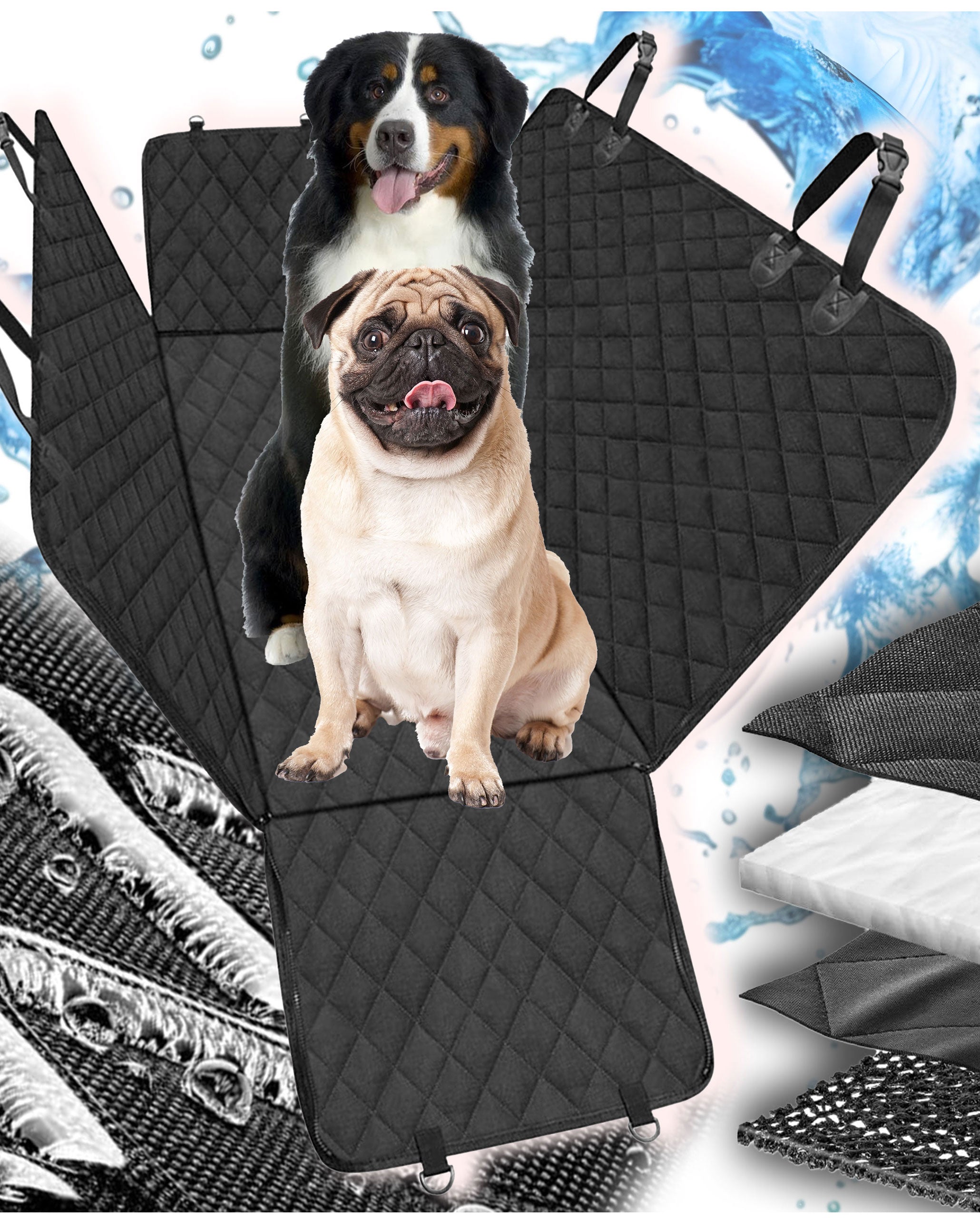Quilted Dog Mat Cover for Gift Waterproof Car Seat Packaging status original