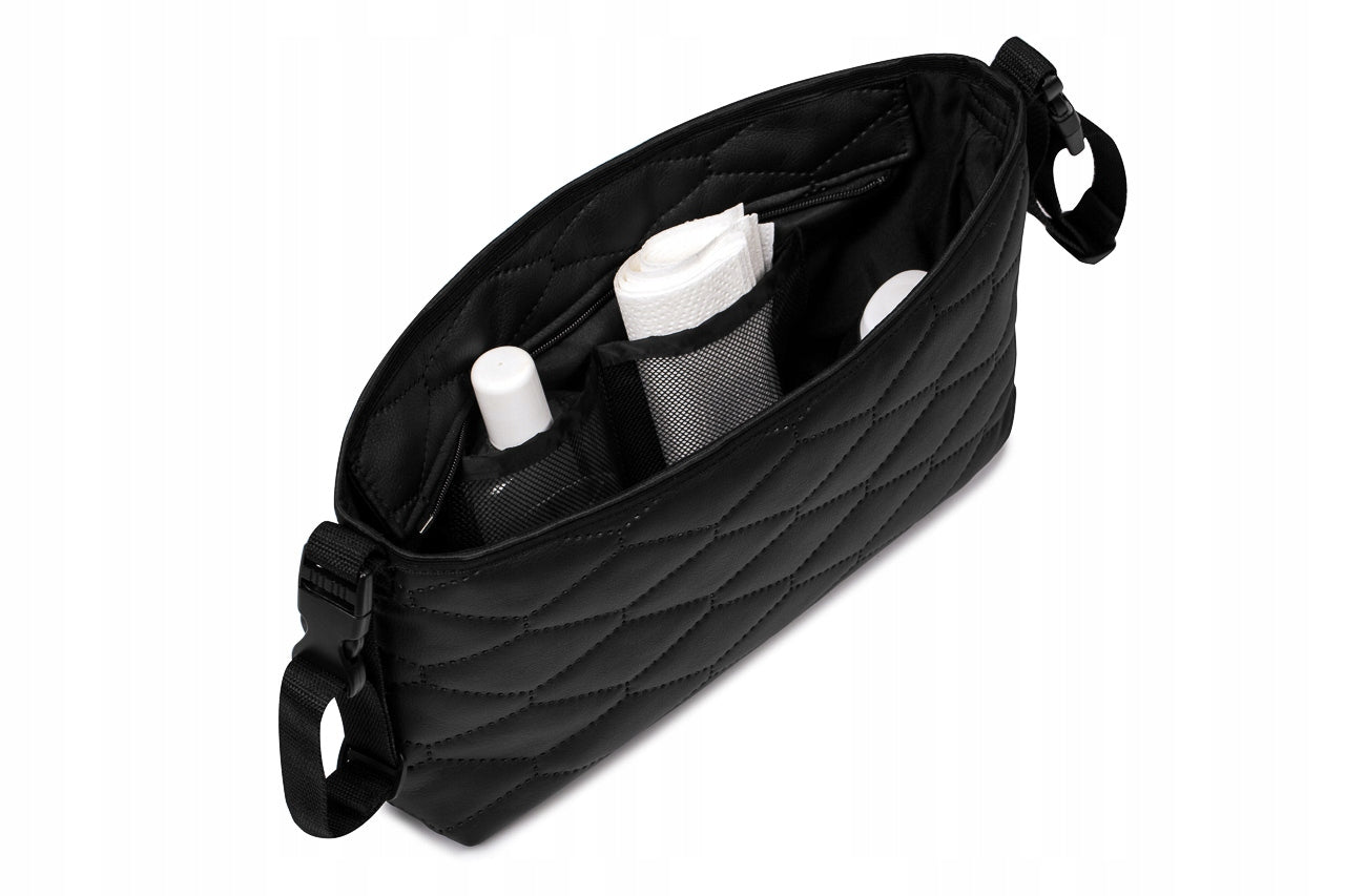 Quilted Organizer Bag Stroller Sachet Black Eco Leather Pik EAN (GTIN) 5902670888054