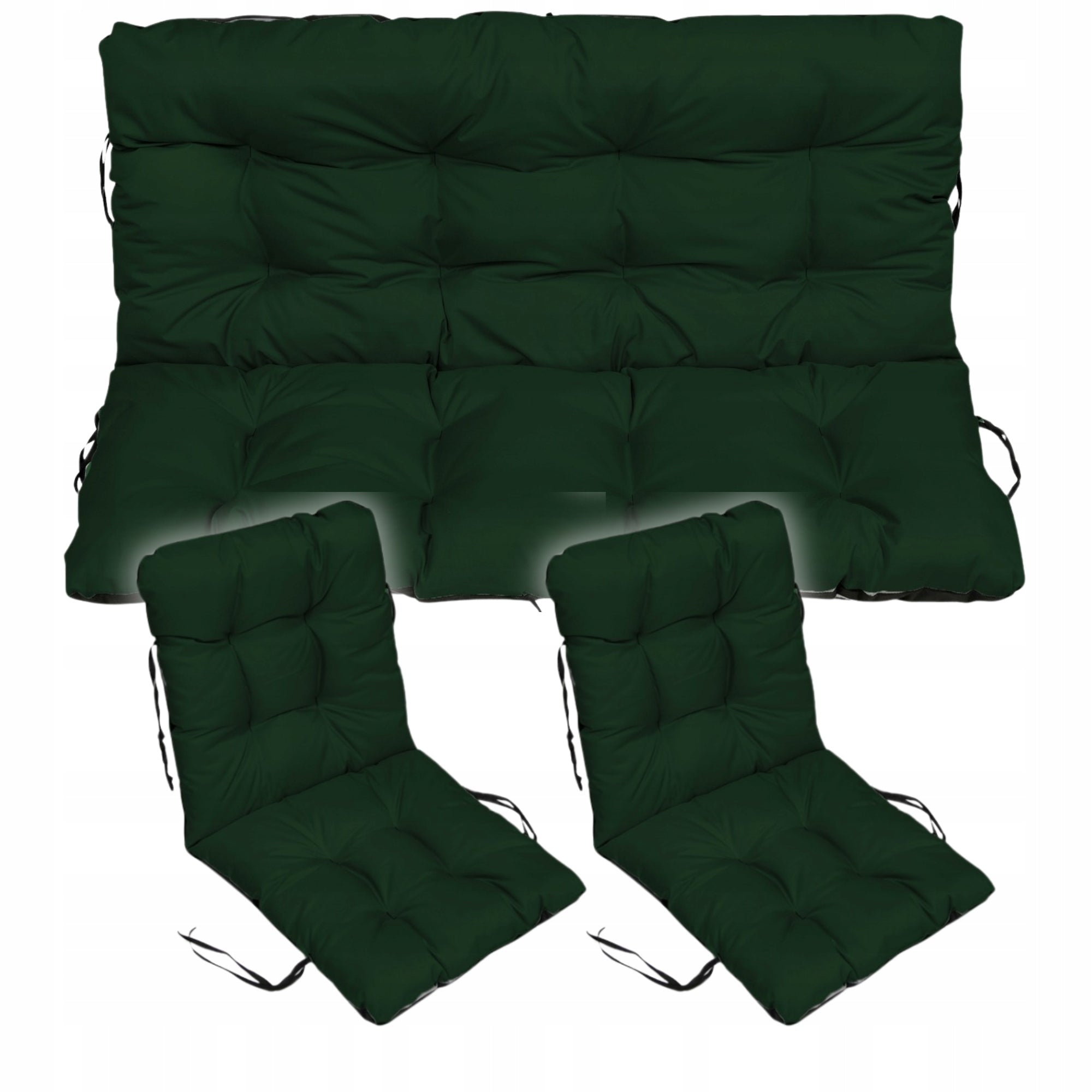 Quilted cushions tied for garden furniture 1+2 180x60x50 48x96 cm