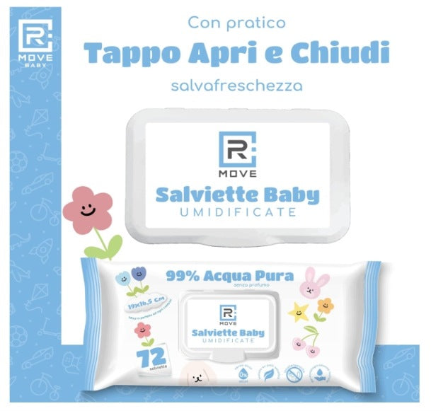 R MOVE 72 Newborn Moisturizing Wipes