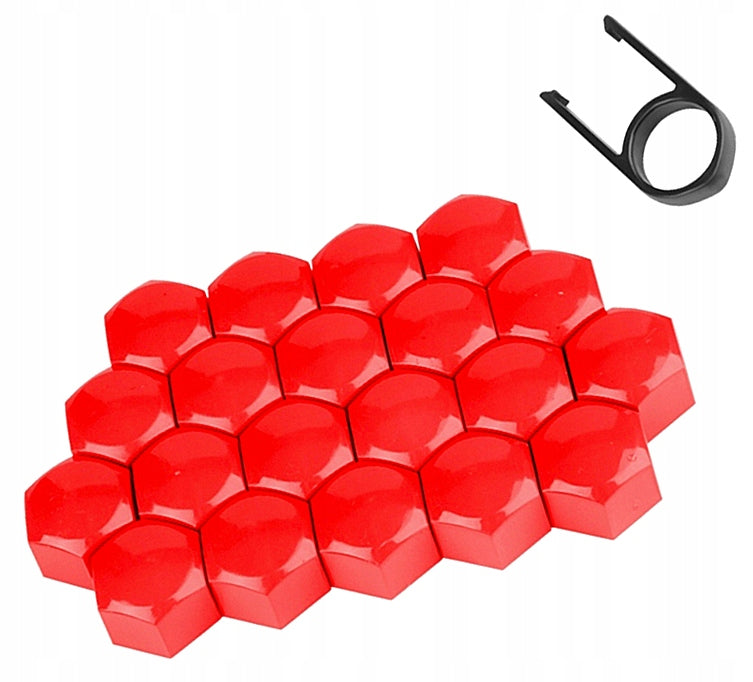 R0V80 Screw caps 17mm red, 20 pcs.