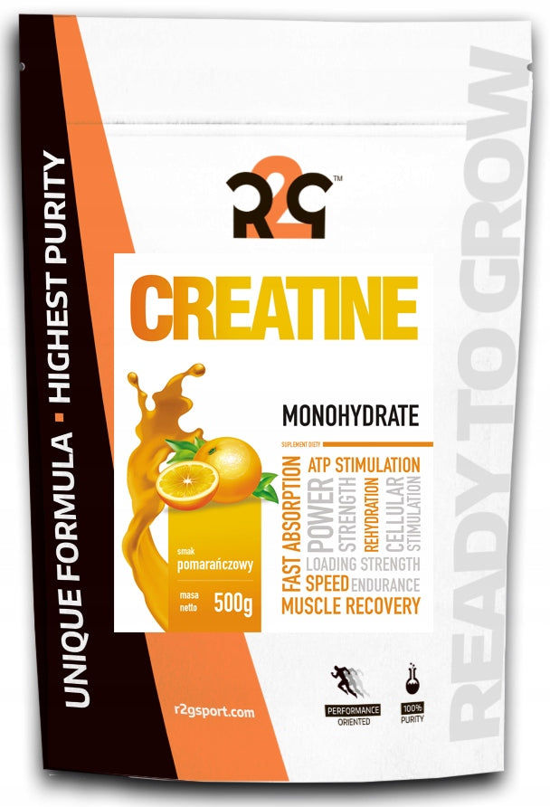 R2G Creatine Monohydrate Creatine Regeneration Weight 500g Orange