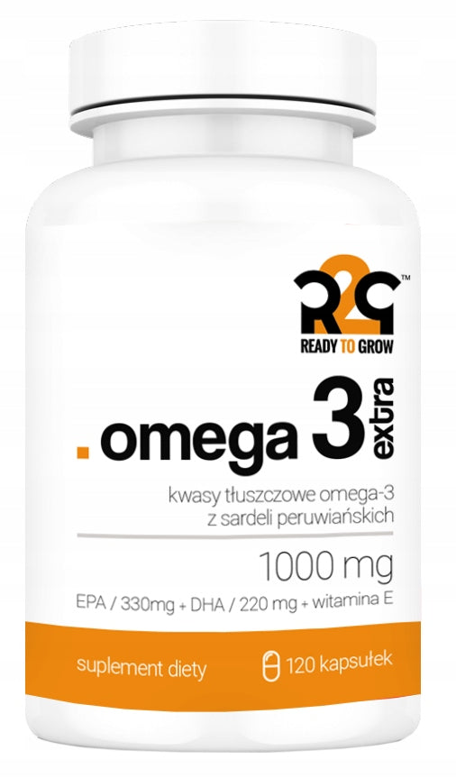R2G Omega 3 EXTRA 1000mg Fatty Acids EPA DHA Vitamin E 120 days 120caps