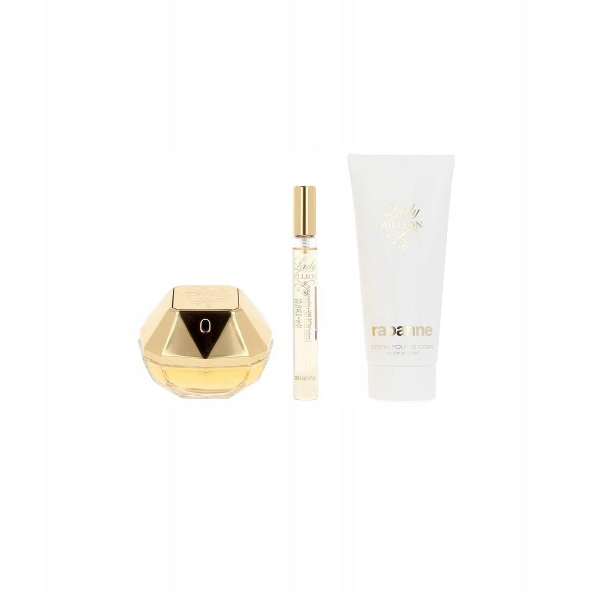 RABANNE LADY MILLION Perfume Set 50ML+10ML and Body Cream 100ML Manufacturer code 3349668656165