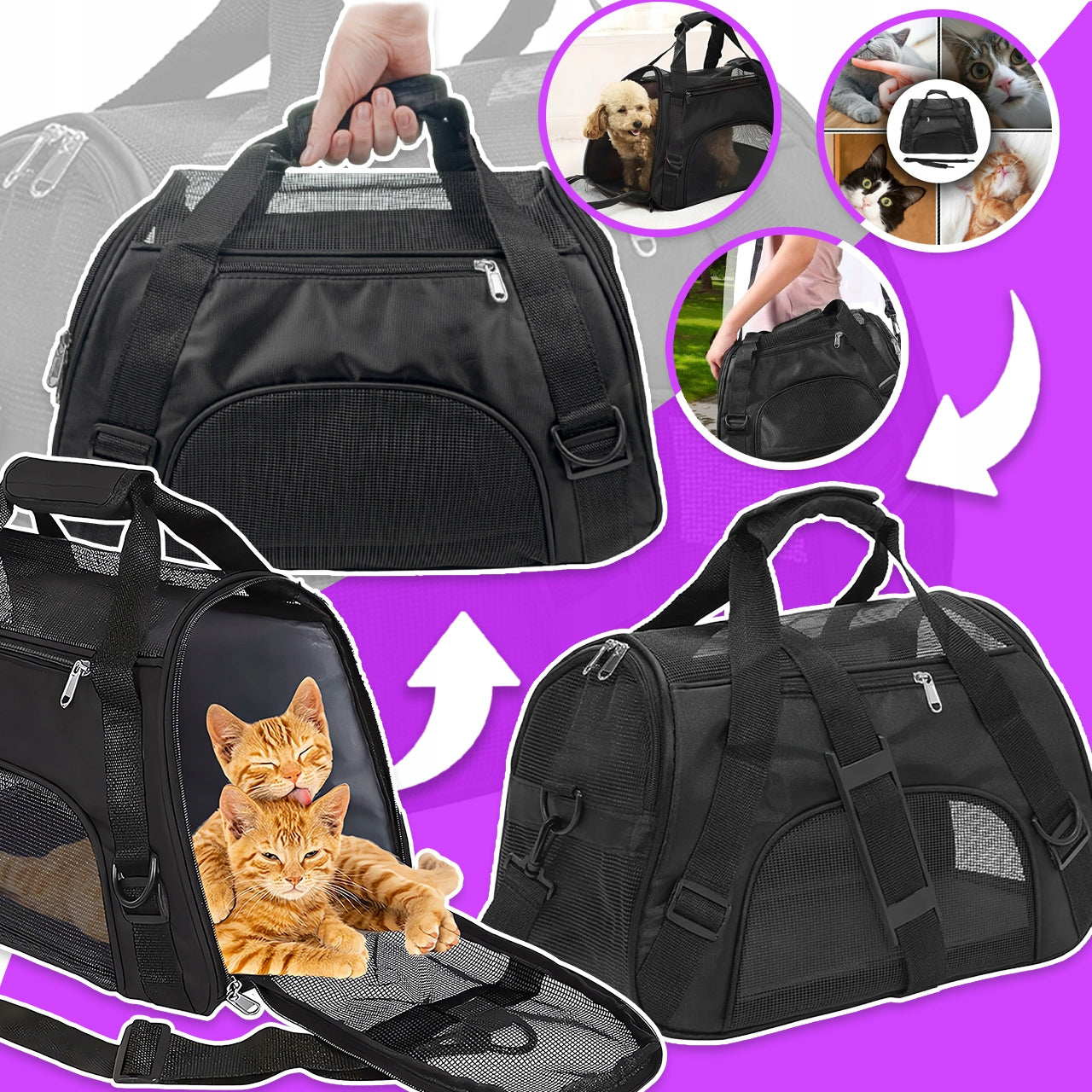 RABBIT CAT DOG PET TRANSPORTER TRAVEL BAG TRANSPORT BOX Brand Bad&Bags