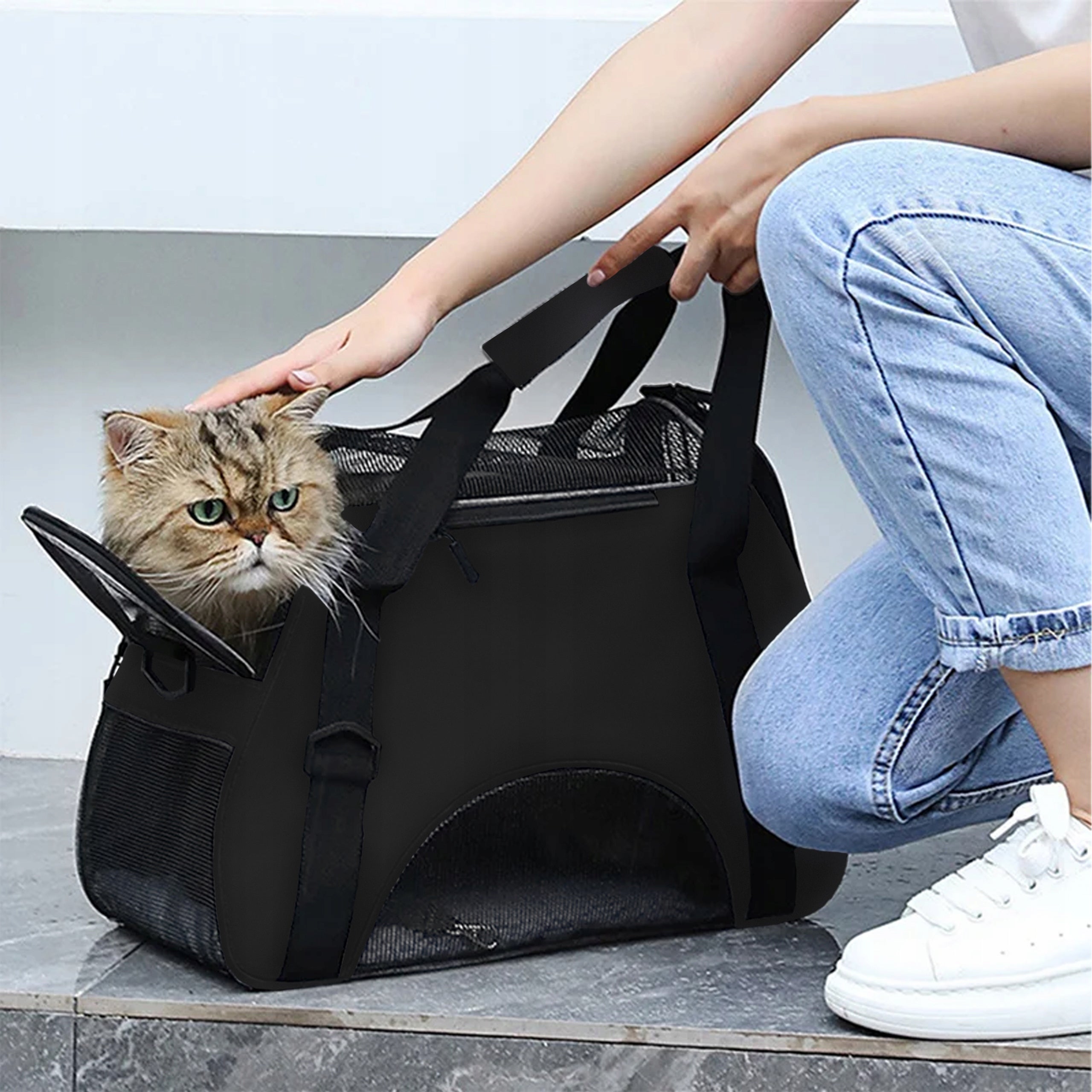 RABBIT CAT DOG PET TRANSPORTER TRAVEL BAG TRANSPORT BOX Product height 27 cm