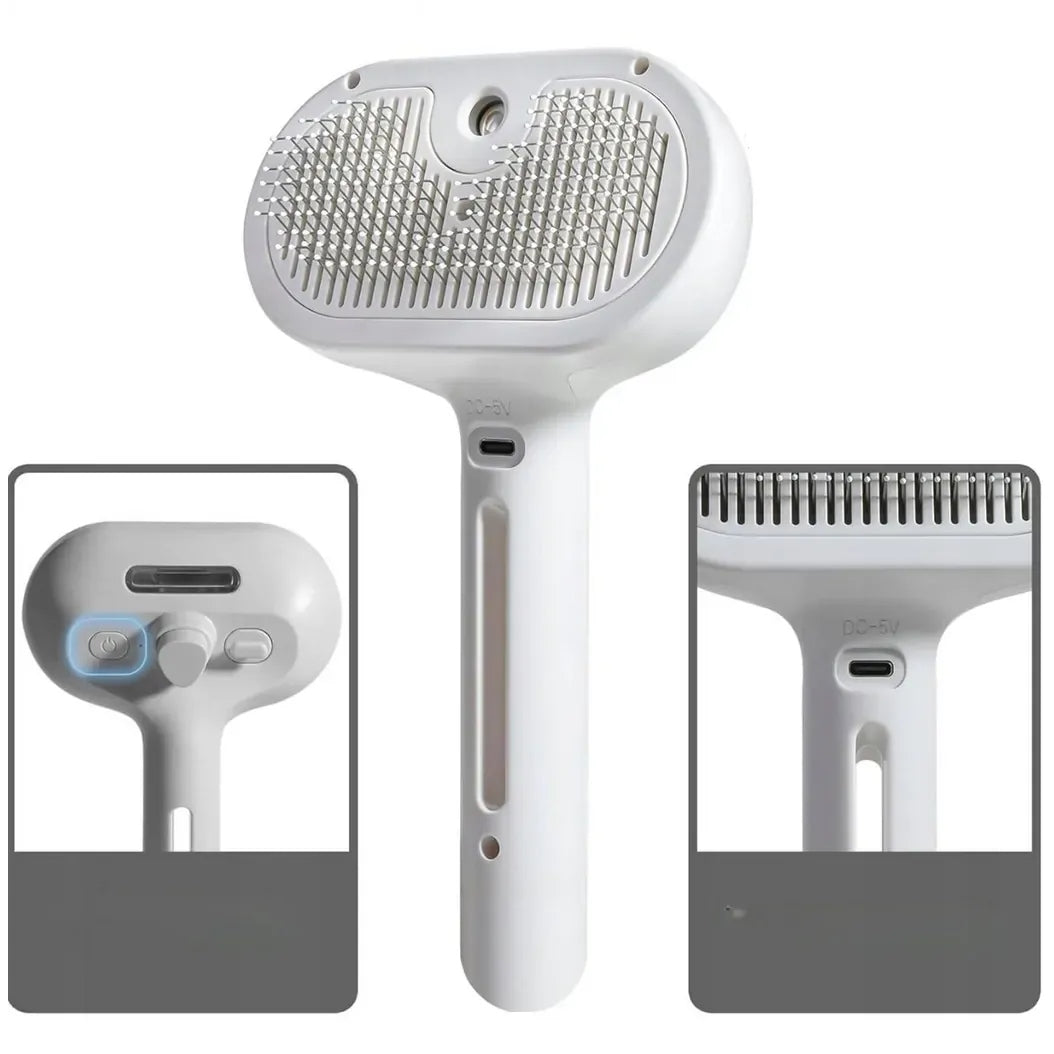 RABBIT CAT DOG STEAM BRUSH FOR HAIR CARE CORDLESS Packaging status original