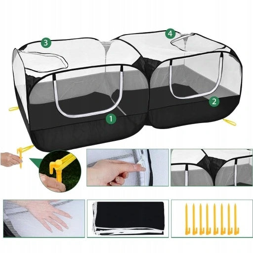 RABBIT CAT PET PLAYPEN FOR HOME FOLDING DURABLE BREATHABLE Product height 64 cm