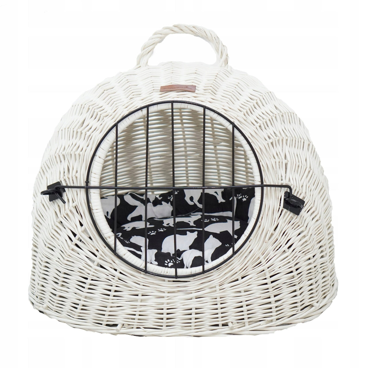 RABBIT CAT TRANSPORTER CAGE LARGE BLEACHED WITH CAT PILLOW