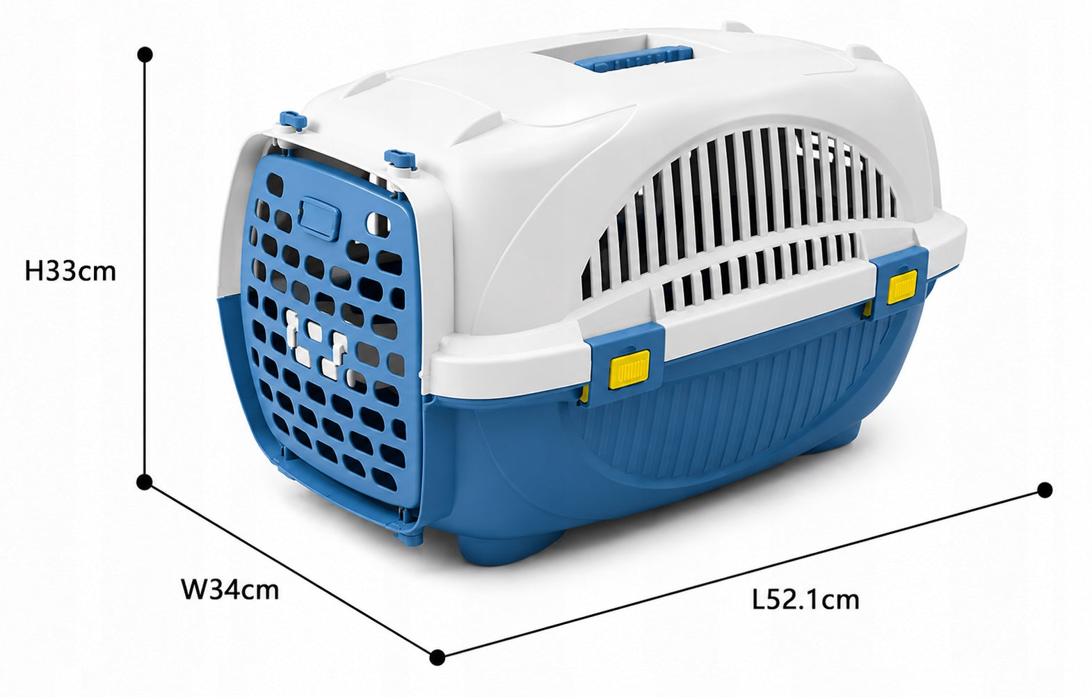 RABBIT DOG CAT TRANSPORTER Plastic Cage Blue 51x34x33 cm Brand no brand