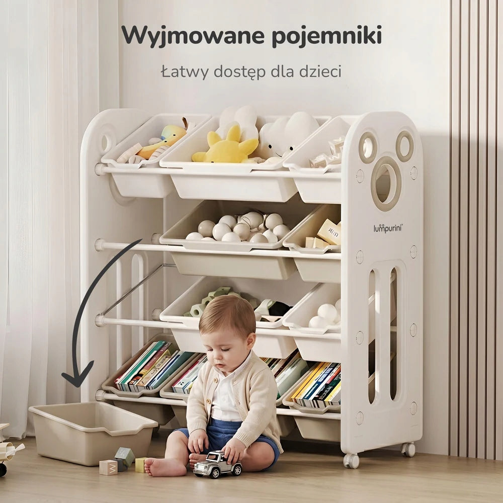 RACK PLASTIC CONTAINERS LARGE TOY ORGANIZER FURNITURE FOR CHILDREN WHEELS Manufacturer code BP20289