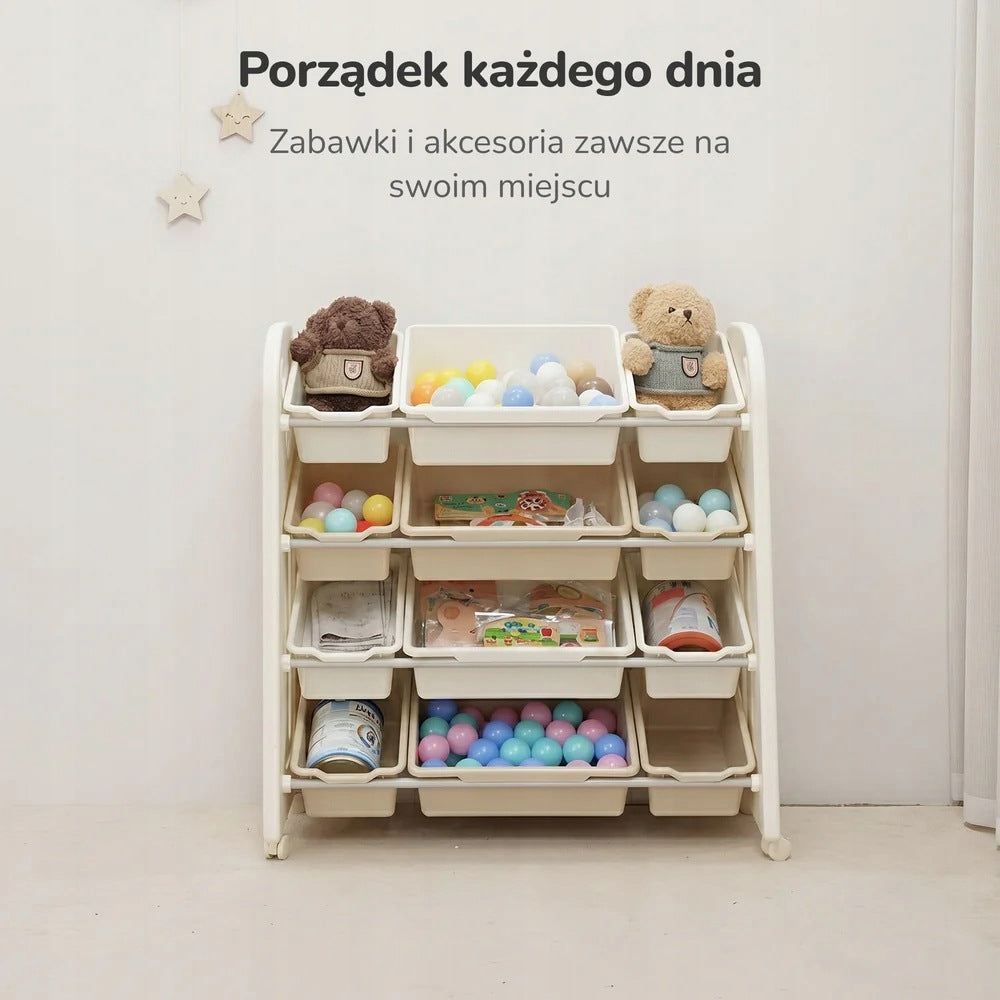 RACK PLASTIC CONTAINERS LARGE TOY ORGANIZER FURNITURE FOR CHILDREN WHEELS Packaging status original