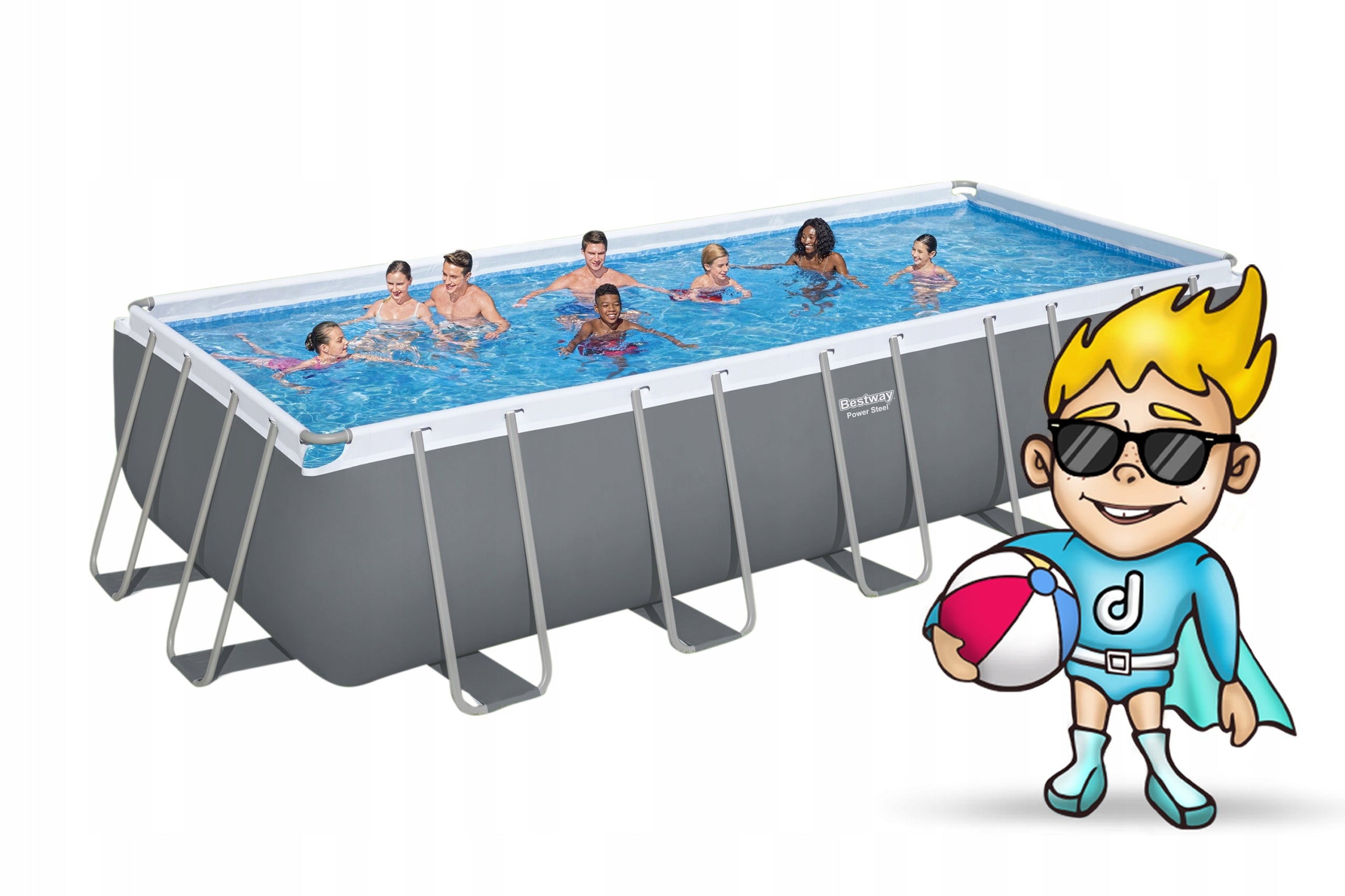 RACK POOL WITH SAND PUMP 640 x 274 x 132CM MEGA SET 12IN1 BESTWAY Manufacturer code 5612B-7W1