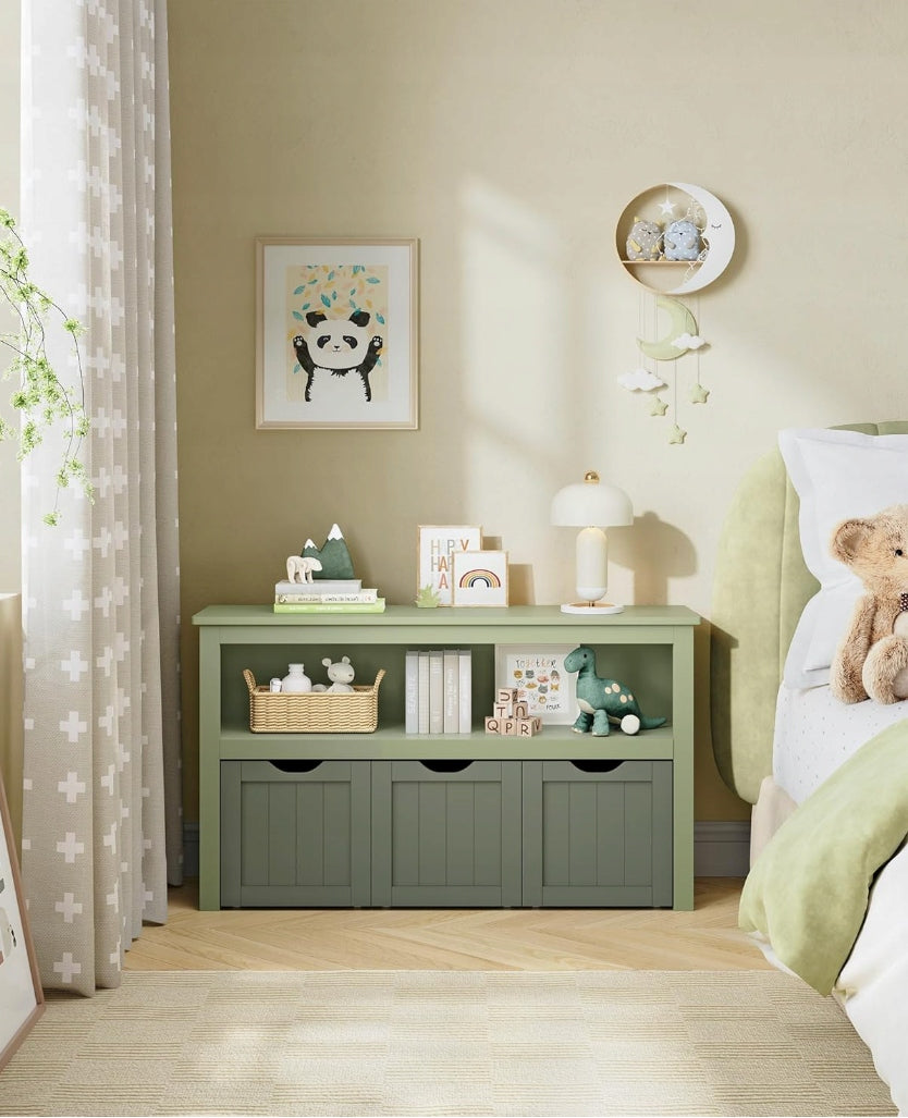 RACK Toy cabinet children's clothes 30 x 102 x 60 GREEN Brand Songmics