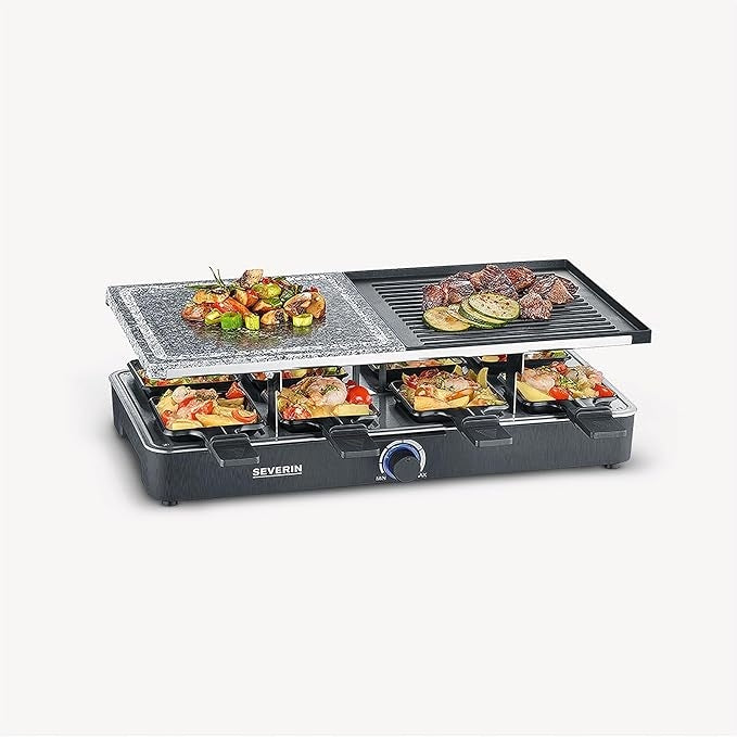 RACLETTE ELECTRIC GRILL SEVERIN RG 2371 STONE 1400W 8 PEOPLE Packaging status original