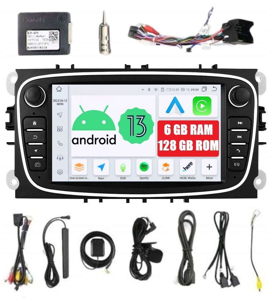 RADIO 2DIN NAVIGATION ANDROID FORD CONNECT FOCUS II S-MAX GALAXY MK4