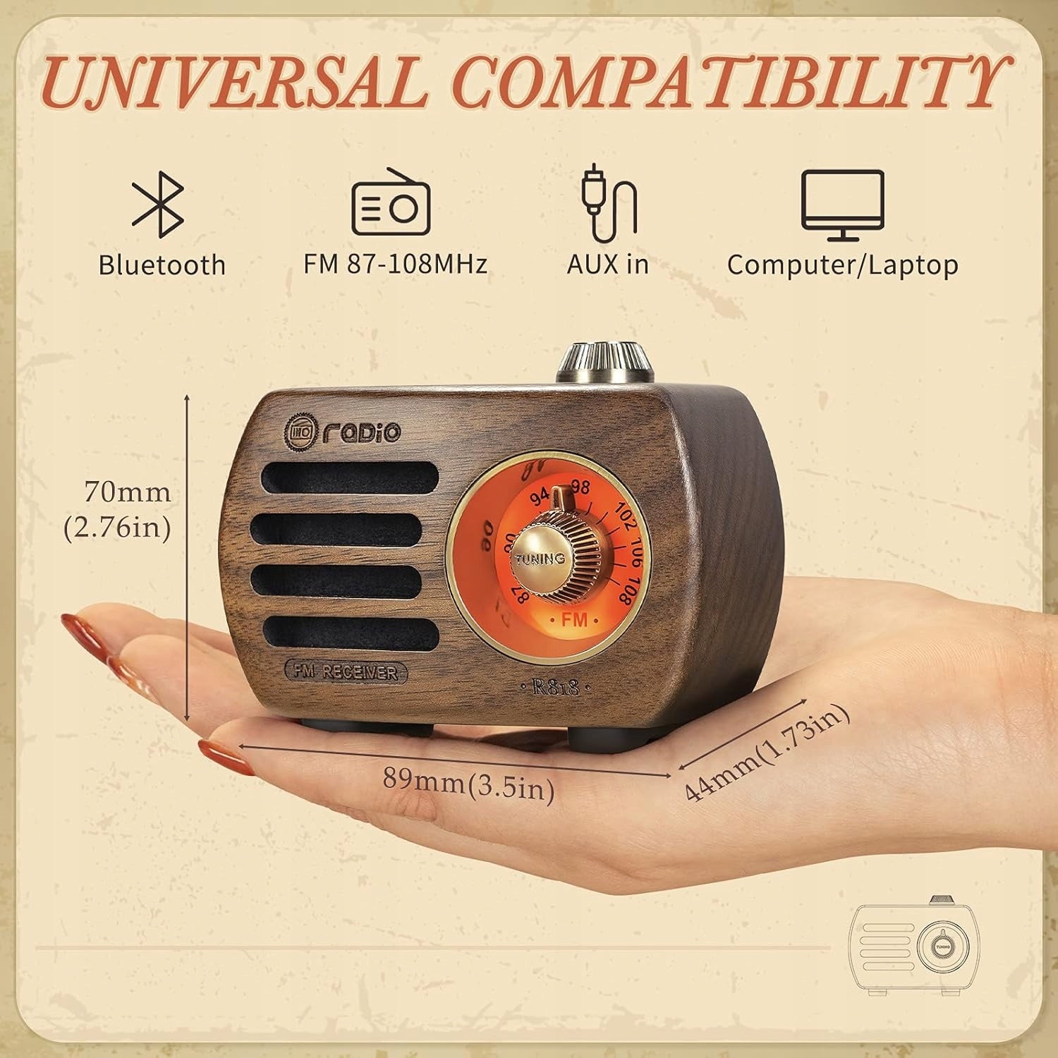 RADIO BLUETOOTH SPEAKER FM AUX CHARGING CAPABILITY WITH POWERBANK PORTABLE Brand no brand