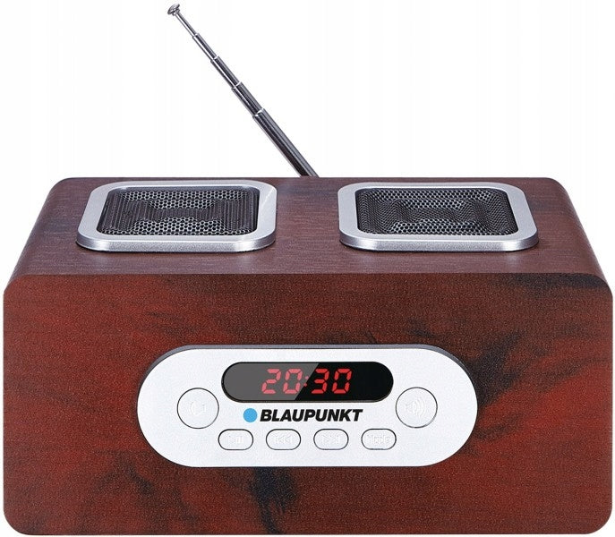 RADIO FM BLAUPUNKT RETRO MP3 RETRACTABLE ANTENNA CLOCK REMOTE CONTROL BATTERY PP5BR Packaging status original