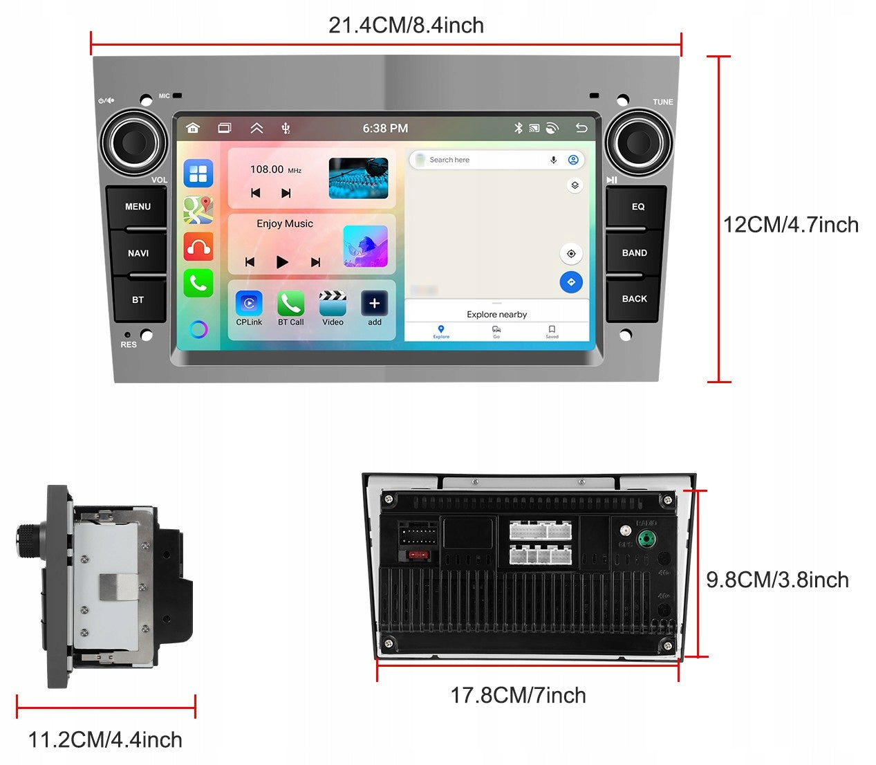RADIO FOR OPEL VECTRA C ZAFIRA ASTRA H VIVARO MERIVA SIGNUM ANDROID 4 GB RAM Packaging status original