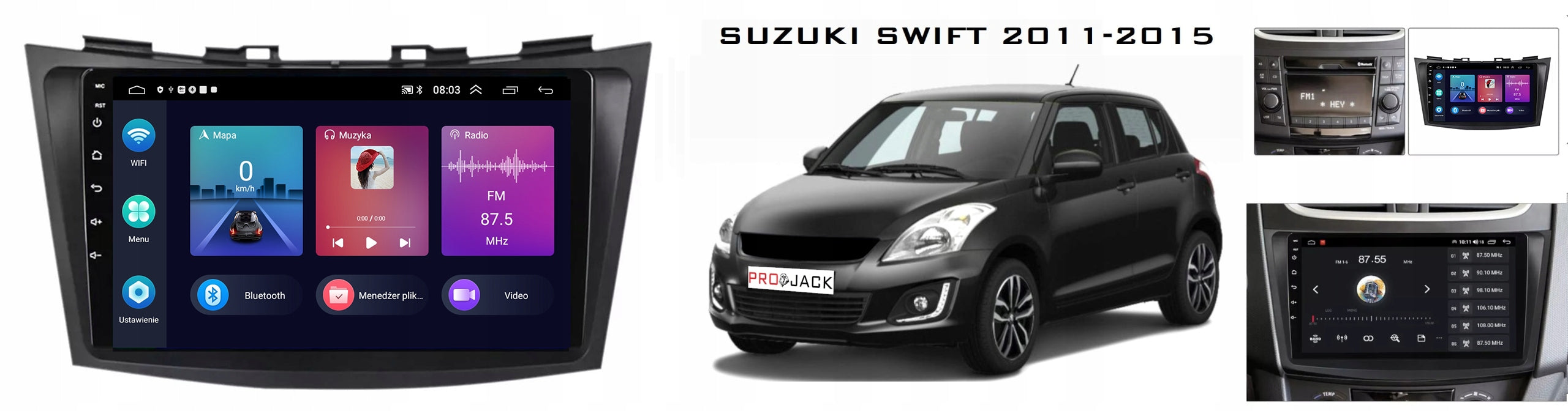 RADIO GPS ANDROID NAVIGATION BT SUZUKI SWIFT 2011-2015 CARPLAY 4GB 64GB Manufacturer code 5904316116972